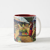Der Markt des ursprünglichen Bauern, Hollywood, Zweifarbige Tasse (VorderseiteRechts)