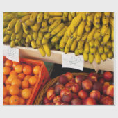 Der Markt-Frucht-Stand des Bauern Geschenkpapier (Flach)
