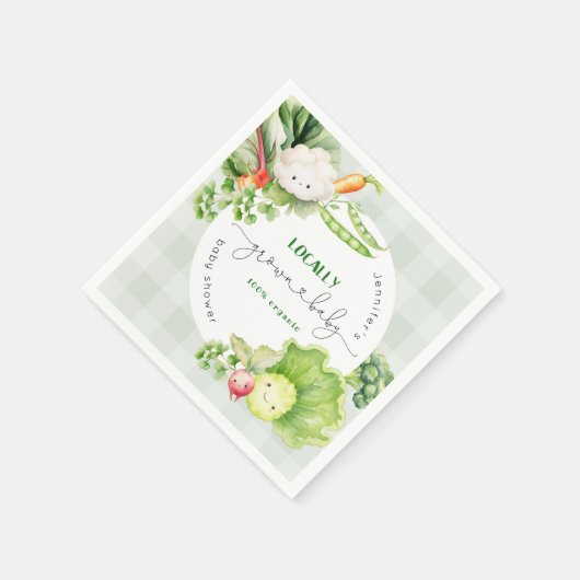 Der Markt für Babydusche mit lokalen Bauern Serviette (Ecke)