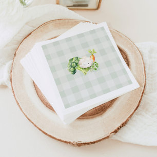 Der Markt für Babydusche mit lokalen Bauern Serviette