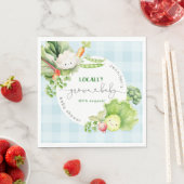 Der Markt für Babydusche mit lokalen Bauern Serviette (Beispiel)