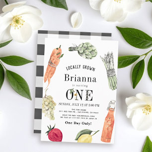 Der Markt für Bauern in der Region am 1. Geburtsta Einladung