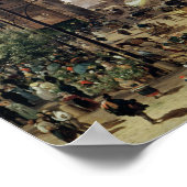 Der Markt für Blume, 1832 Poster (Ecke)