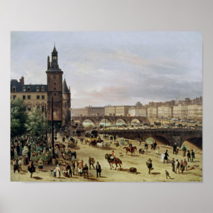 Der Markt für Blume, 1832 Poster