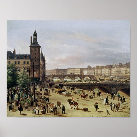 Der Markt für Blume, 1832 Poster (Vorne)