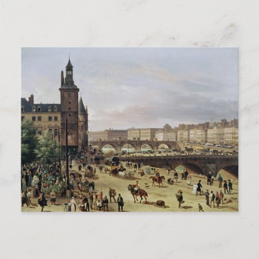 Der Markt für Blume, 1832 Postkarte (Vorderseite)