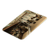 Der Markt für Blume, Cannes Frankreich, 1915 Vinta Magnet (Linke Seite)