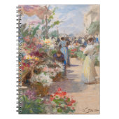 Der Markt für Blume | Victor Gabriel Gilbert Notizblock (Vorderseite)