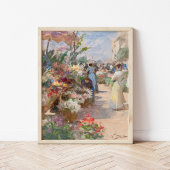 Der Markt für Blume | Victor Gabriel Gilbert Poster