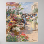 Der Markt für Blume | Victor Gabriel Gilbert Poster (Vorne)