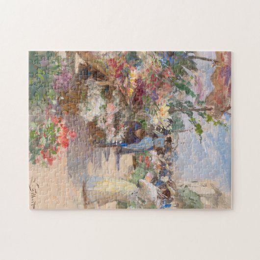 Der Markt für Blume | Victor Gabriel Gilbert Puzzle (Horizontal)