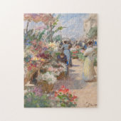 Der Markt für Blume | Victor Gabriel Gilbert Puzzle (Vertikal)