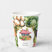 Der Markt für einfache Veggies-Bauern zum Geburtst Pappbecher (Vorderseite)