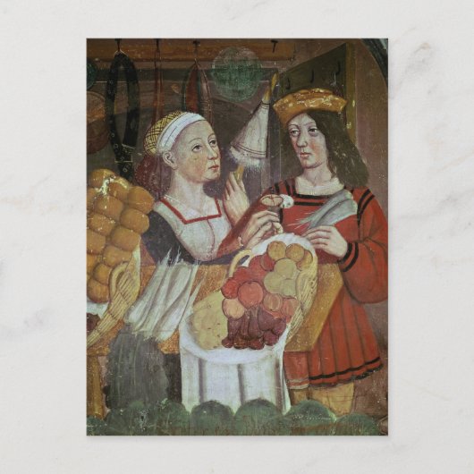 Der Markt für Gemüse Postkarte (Vorderseite)