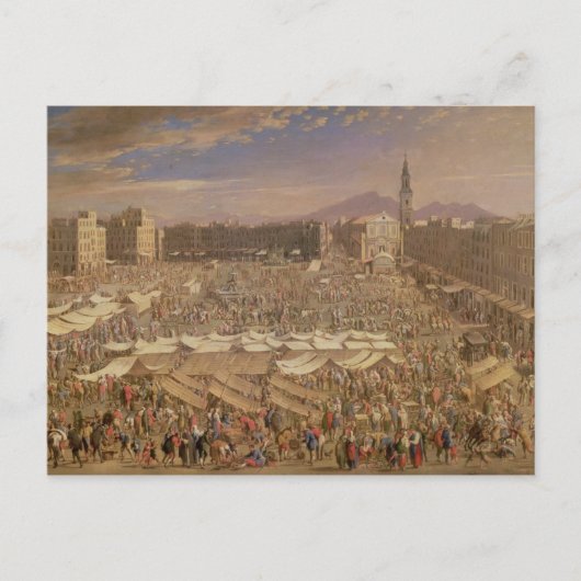 Der Markt in Neapel Postkarte (Vorderseite)