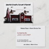 Der Markt-rote Land-Scheune des Bauern Visitenkarte (Vorne/Hinten)