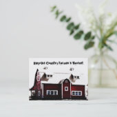 Der Markt-rote Land-Scheune des Bauern Visitenkarte (Stehend Vorderseite)