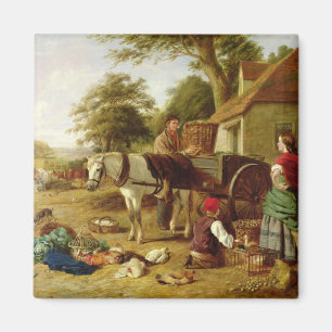Der Markt-Wagen, 1864 (Öl auf Leinwand) Magnet
