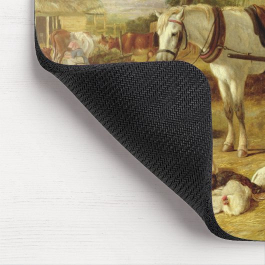 Der Markt-Wagen, 1864 (Öl auf Leinwand) Mousepad (Ecke)