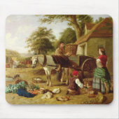 Der Markt-Wagen, 1864 (Öl auf Leinwand) Mousepad (Vorne)