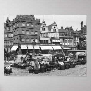 Der Marktplatz am Trier, c.1910 Poster