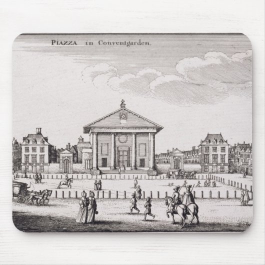 Der Marktplatz in Covent Garten, 1647 (Stich) Mousepad (Vorne)