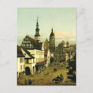 Der Marktplatz in Pirna bei Bernardo Bellotto Postkarte