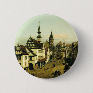 Der Marktplatz in Pirna von Bernardo Bellotto Button