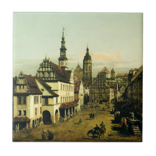Der Marktplatz in Pirna von Bernardo Bellotto Fliese