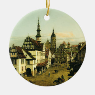 Der Marktplatz in Pirna von Bernardo Bellotto Keramik Ornament