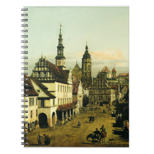 Der Marktplatz in Pirna von Bernardo Bellotto Notizblock