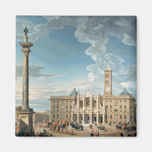 Der Marktplatz Santa Maria Maggiore, 1752 Magnet