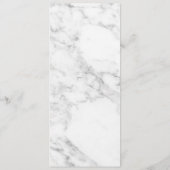 Der Marmorgoldmenü-Hochzeits-Empfang kardiert Menükarte (Rückseite)