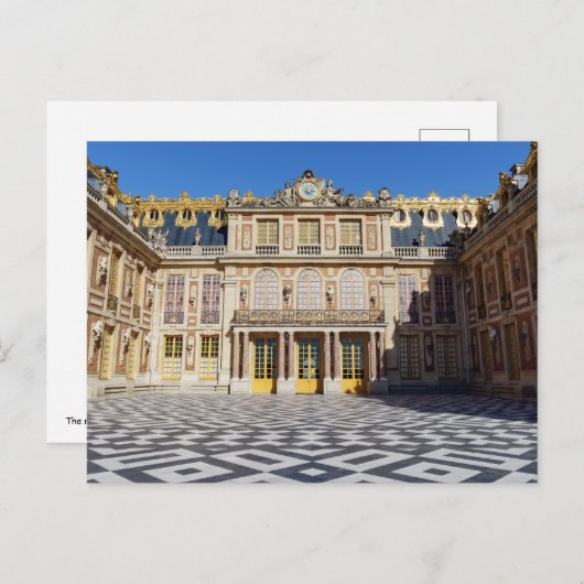 Der Marmorhof des Versailles Palace, Frankreich Postkarte (Vorne/Hinten)