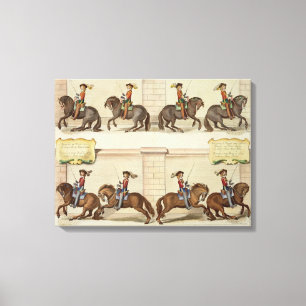 Der Marquis von Newcastle zu Pferd Demonstratin Leinwanddruck