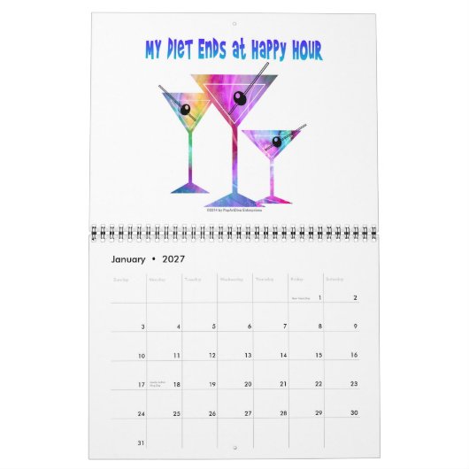 Der Martini-Cocktailkalender Diva Kalender (Jan 2027)