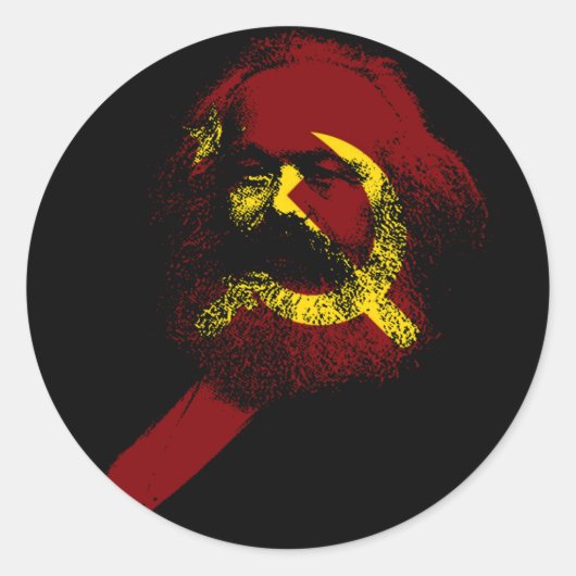 Der Marx Runder Aufkleber (Vorderseite)