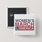 Der März der Frauen auf Amerika Button (Vorne & Hinten)