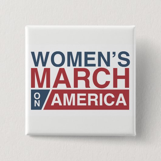 Der März der Frauen auf Amerika Button (Vorderseite)