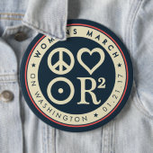 Der März der Frauen auf Washington 6" Button (Beispiel)