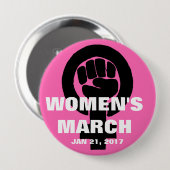 DER MÄRZ DER FRAUEN AUF WASHINGTON, AM 21. JANUAR BUTTON (Vorne & Hinten)