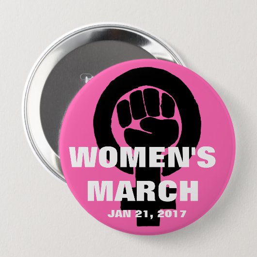 DER MÄRZ DER FRAUEN AUF WASHINGTON, AM 21. JANUAR BUTTON (Vorne & Hinten)