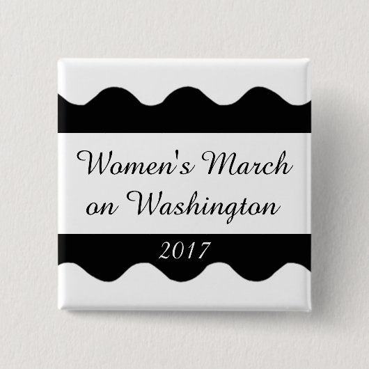 Der März der Frauen auf Washington Button (Vorderseite)