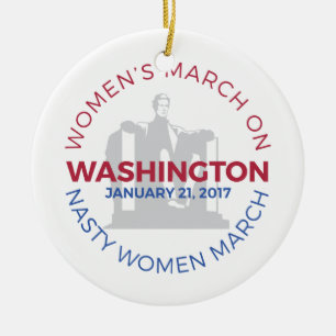 Der März der Frauen auf Washington - ekliger Keramik Ornament