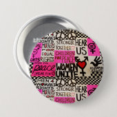 Der März der Frauen fährt, Button fort (3" rund) (Vorne & Hinten)