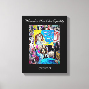 Der März der Frauen für Gleichheits-Wand-Kunst Leinwanddruck