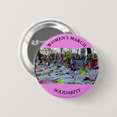 Der März der Frauen unterzeichnet Button (Vorne & Hinten)