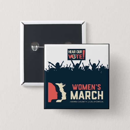 Der März-Kern-Knopf II der Frauen Button (Vorne & Hinten)