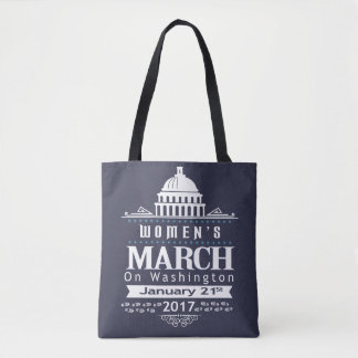 Der März Million Frauen auf Blau-Tasche Tasche