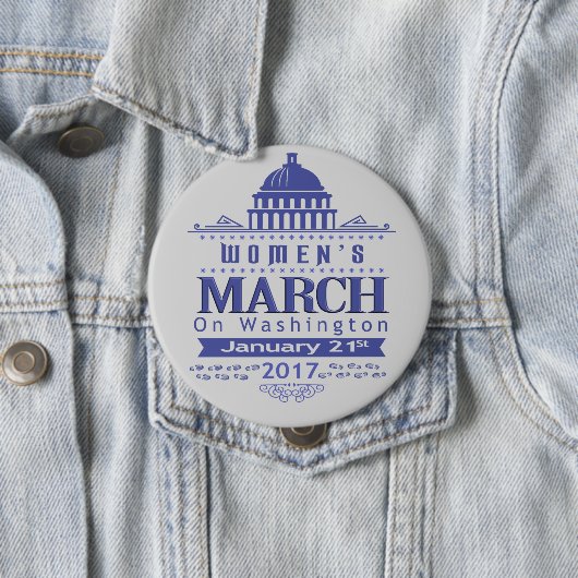 Der März Million Frauen auf Knopf-Button Button (Beispiel)